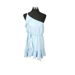 Kaari Blue Petite Size‎ large One Shoulder Bridesmaid Dress